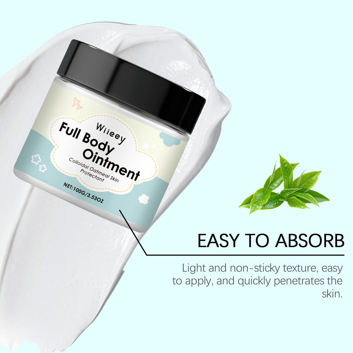 Lightweight baby moisturizing body cream that absorbs easily