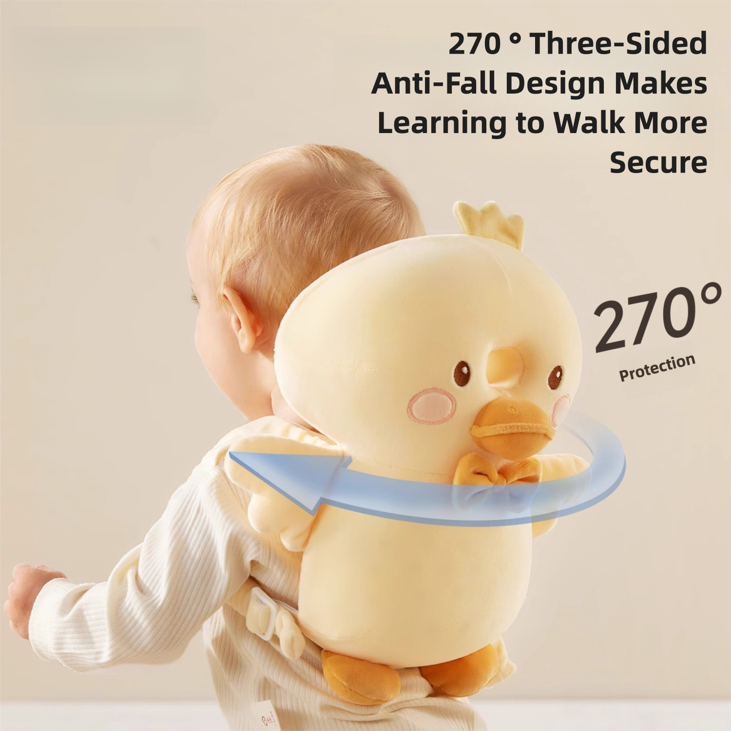 Baby Head Protection Pillow – Anti-Fall, Anti-Collision, Breathable Four-Season Walking Safety Cushion