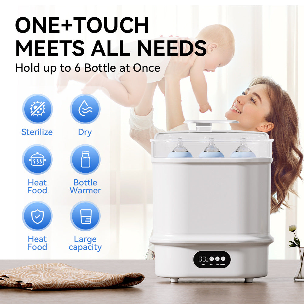 Large Capacity 2-in-1 Baby Bottle & Nipple Dryer – Automatic Steam Sterilizer