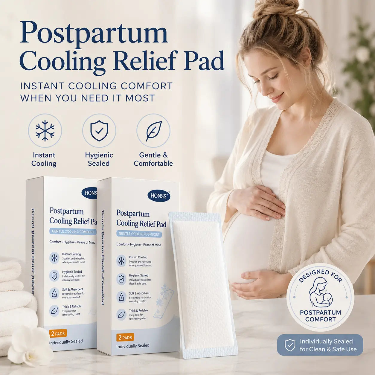 Premium Postpartum Cooling Relief Pads
