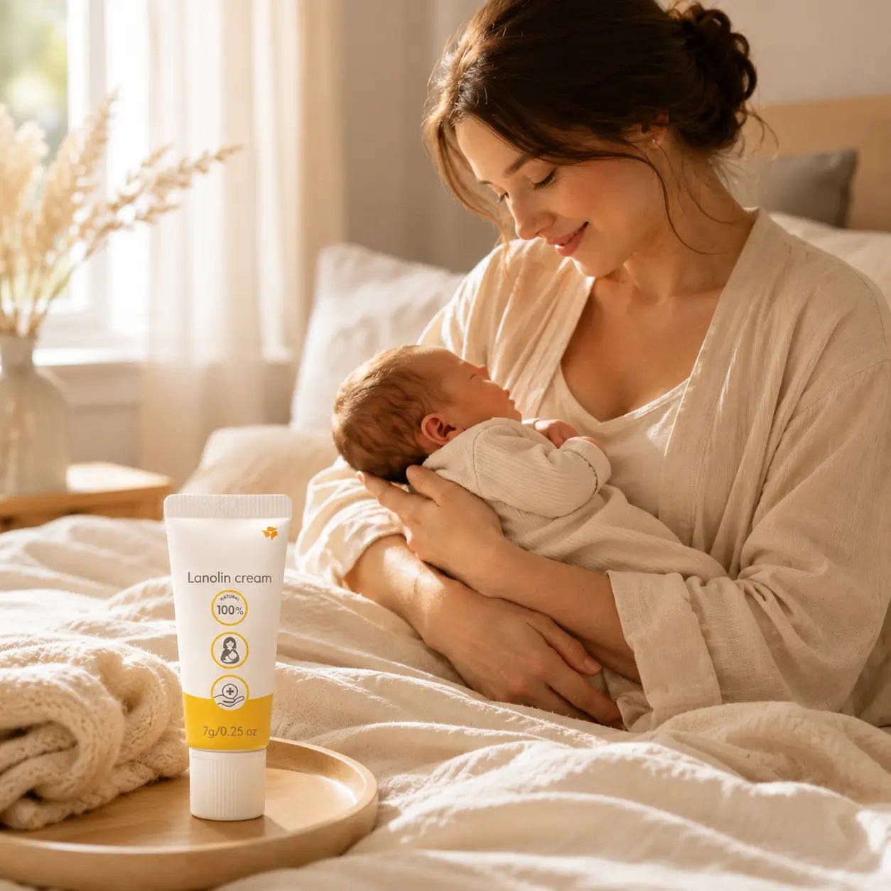 Swiss Pure Lanolin Nipple Cream for Pregnancy & Breastfeeding
