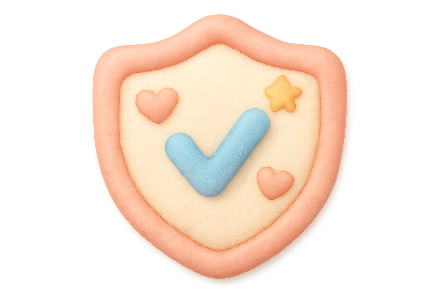 生成核心卖点“Certified Safe & Reliable” 图标，图标不要加文字，符合cuddle主题风格的multicolumn图标