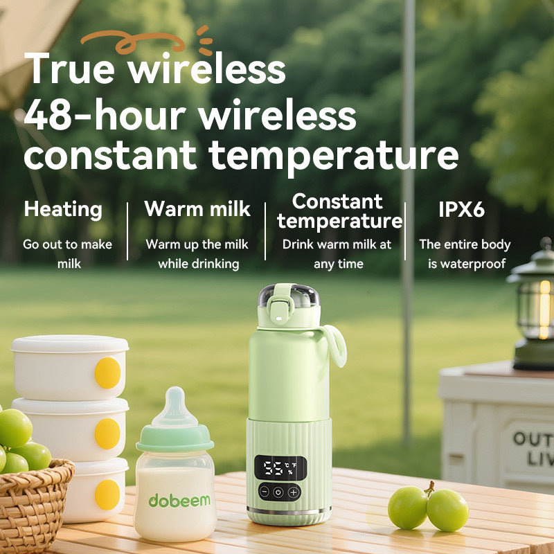 Wireless Portable Milk Warmer – Rechargeable Constant Temperature Baby Bottle Heater for Travel - Bebe Aurora